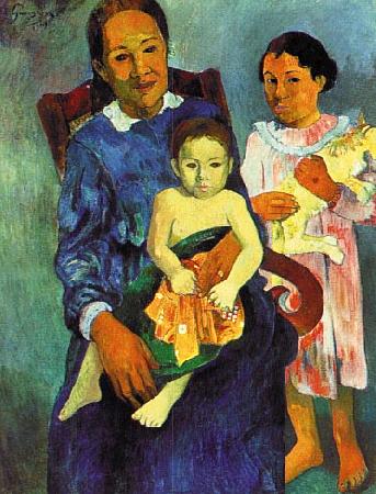Paul Gauguin Tahitian Woman with Children 4 Germany oil painting art
